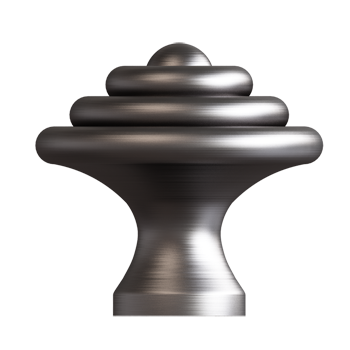 Pewter Domed Ring Knob - Alternate View