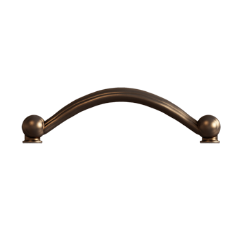 Brushed Bronze Crescent Pull - Alternate View