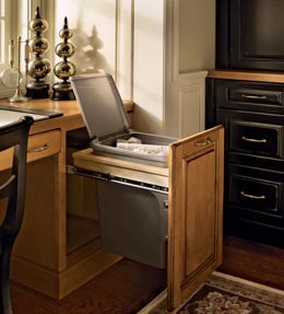 Base Top Mount Wastebasket - Single