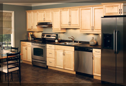  Single Wall Shaped Kitchen KraftMaid Cabinetry